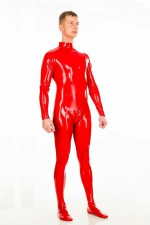 Latex Catsuit With Feet 1195